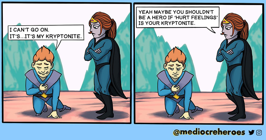 Meet "The Mediocre Superheroes", The Human Side Of Superheroes (22 Comics)