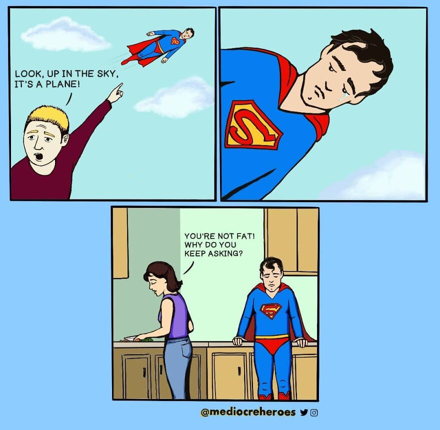 Meet "The Mediocre Superheroes", The Human Side Of Superheroes (22 Comics)