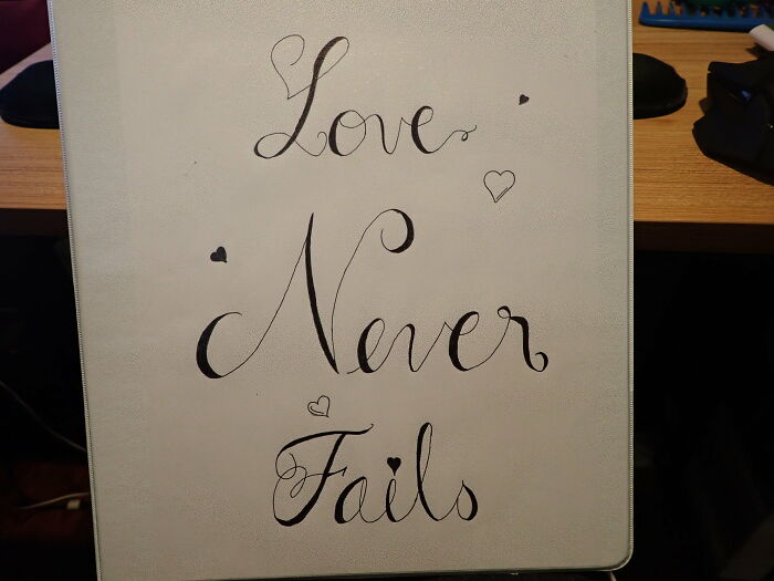 I Love Doing Ballpoint Pen Calligraphy In My Spare Time