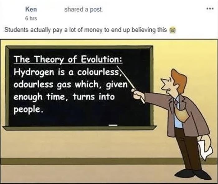 That’s…not The Theory Of Evolution. It’s A Meme