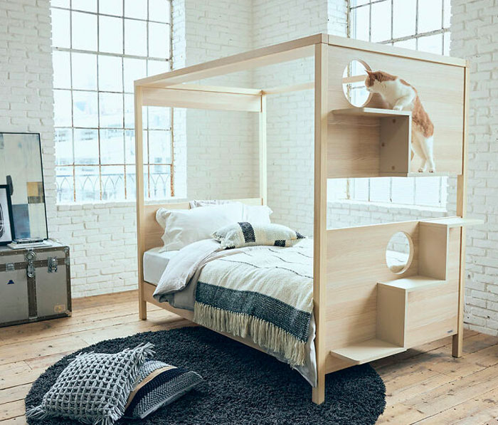 Unusual Furniture: This Interior Company Combined A Bed With A Cat Tower Unusual Furniture: This Interior Company Combined A Bed With A Cat Tower