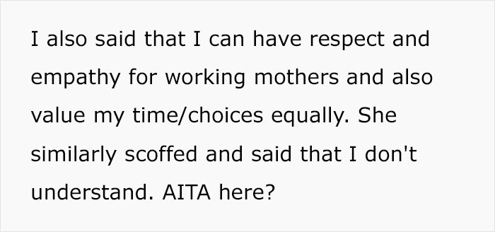Childfree Woman Wonders If She’s A Jerk For Standing By Her Principles And Making Her Coworker Miss Her Kid's Soccer Game Childfree Woman Wonders If She’s A Jerk For Standing By Her Principles And Making Her Coworker Miss Her Kid's Soccer Game