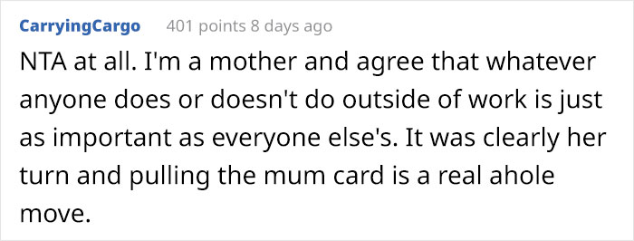 Childfree Woman Wonders If She’s A Jerk For Standing By Her Principles And Making Her Coworker Miss Her Kid's Soccer Game Childfree Woman Wonders If She’s A Jerk For Standing By Her Principles And Making Her Coworker Miss Her Kid's Soccer Game
