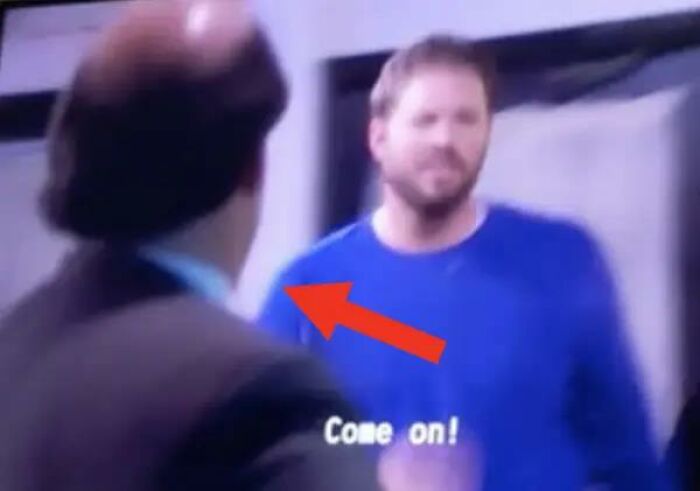 I Just Noticed That, Slightly Off-Screen, You Can See Sweet Kevin Ready To Defend Pam When Roy Loses His Sh*t