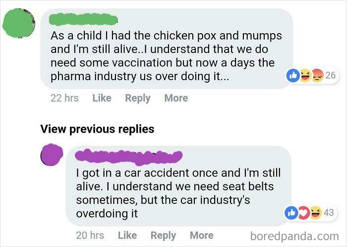 Vaccinations vs. Seat Belts - Anti Vaxxers Flawed Logic