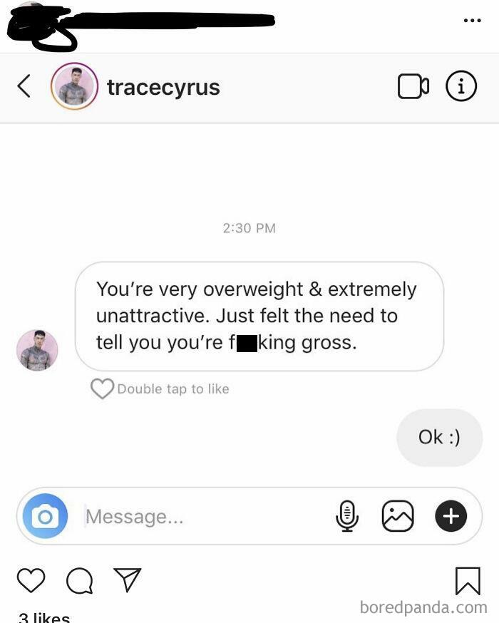 Miley Cyrus’ Brother Dmed Somebody In My Insta Feed Because She Commented “Gross” On A Pic He Posted Of Himself Choking His Fiancé
