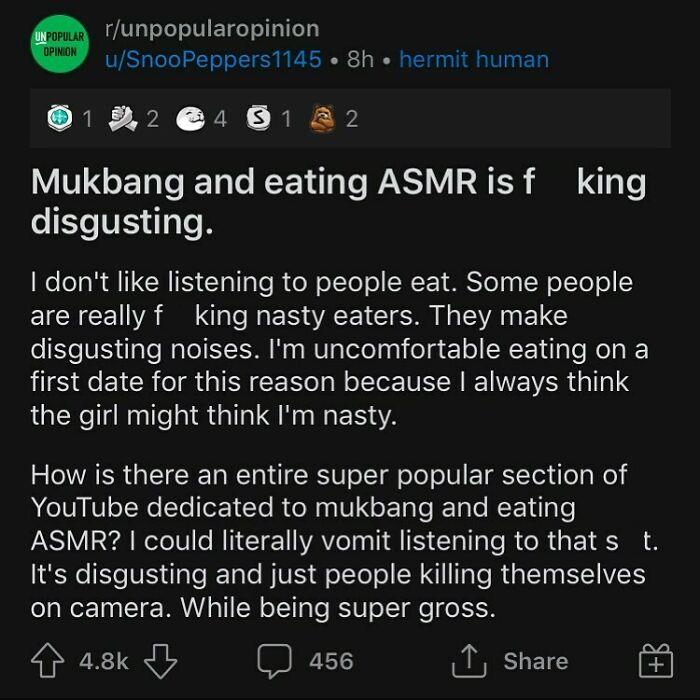 What Is Your Opinion On Mukbang And Asmr ?