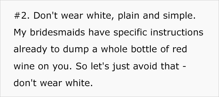 Discussion Online Ensues After This Bride-To-Be Shared A List Of 12 Rules For Guests At Her Upcoming Wedding Discussion Online Ensues After This Bride-To-Be Shared A List Of 12 Rules For Guests At Her Upcoming Wedding