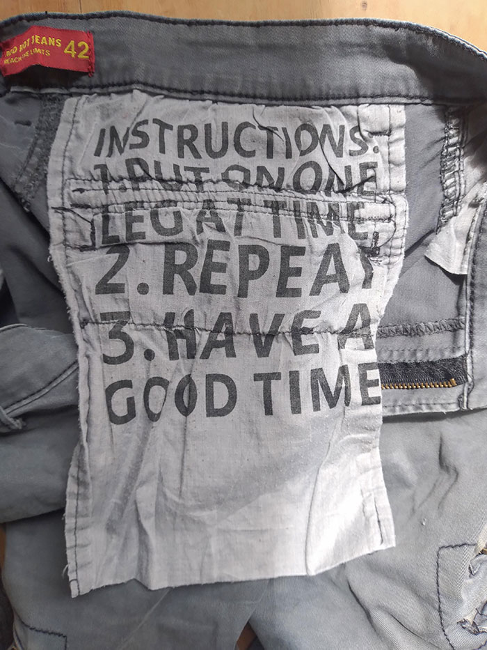 My Pants Have Instructions