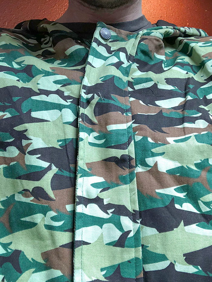 This Camouflage Jacket I Got Is Actually A Bunch Of Sharks