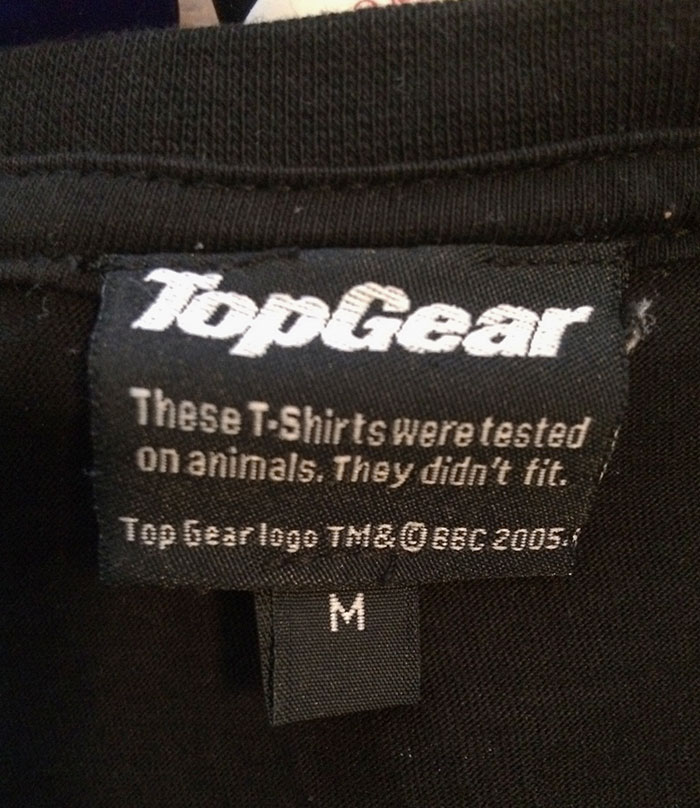 This Top Gear T-Shirt Label