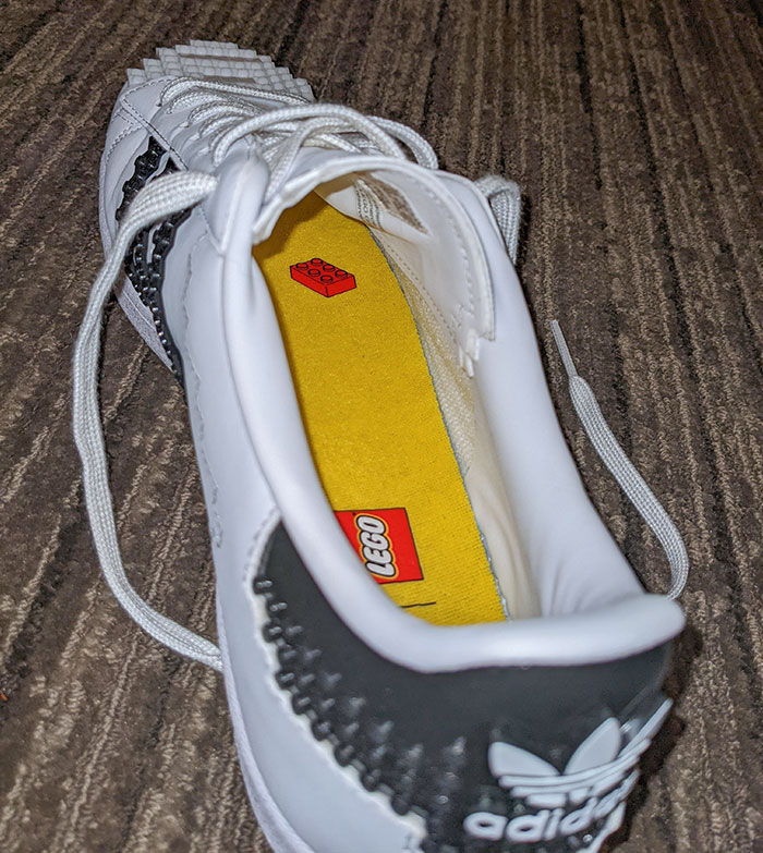 The LEGO Adidas Shoe Has You Stepping On A LEGO Printed On The Insole