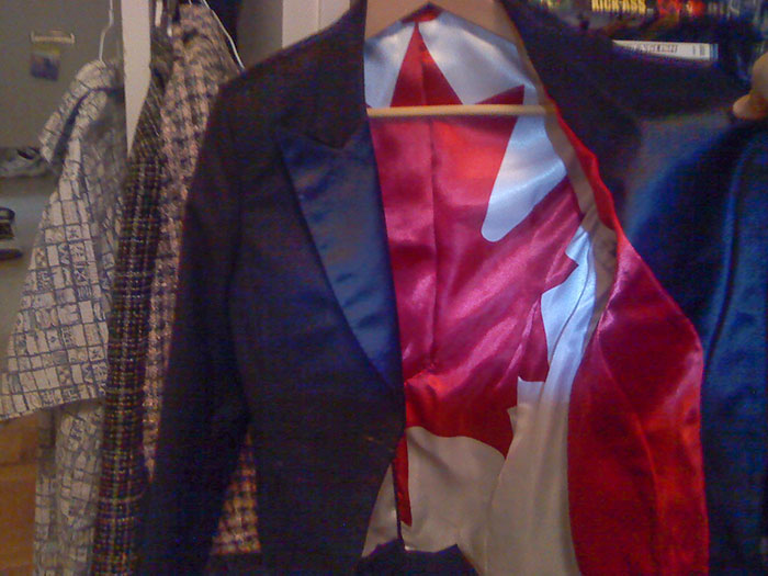 The Inside Of This Suit Jacket Is A Canadian Flag