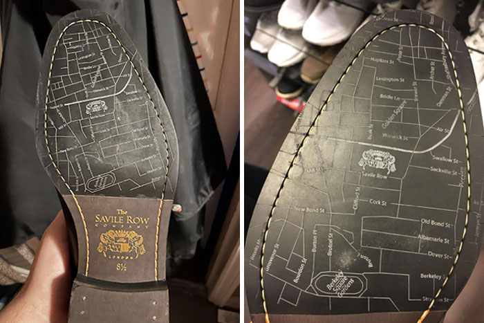 There Is A Map On The Bottom Of This Shoe