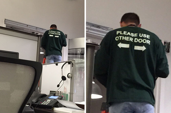 This Worker's Shirt Is Also A Sign