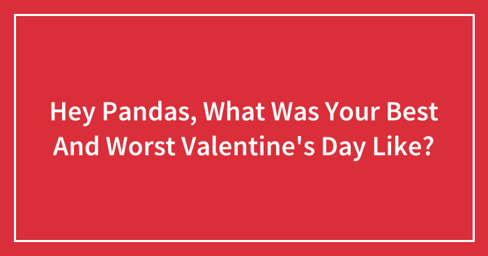Hey Pandas, What Was Your Best And Worst Valentine’s Day Like? (Closed)