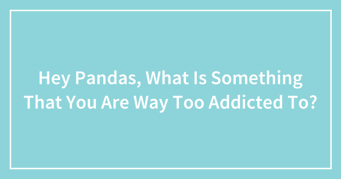 Hey Pandas, What Is Something That You Are Way Too Addicted To? (Closed)