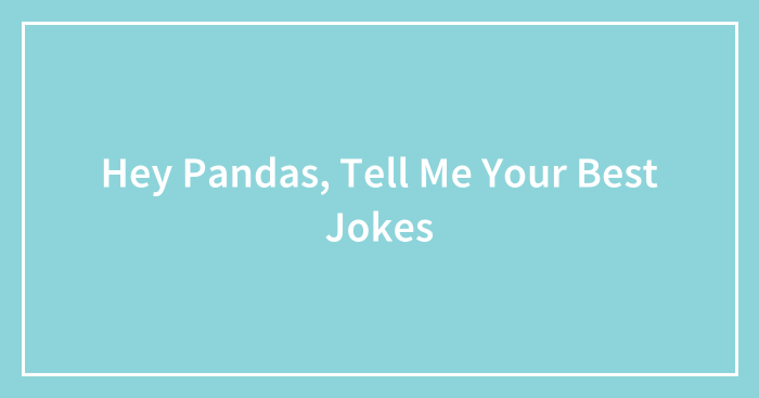 Hey Pandas, Tell Me Your Best Jokes (Closed)