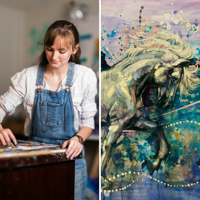 Emerging Artist Chases Her Dreams By Painting Wild Scenes Of Horses