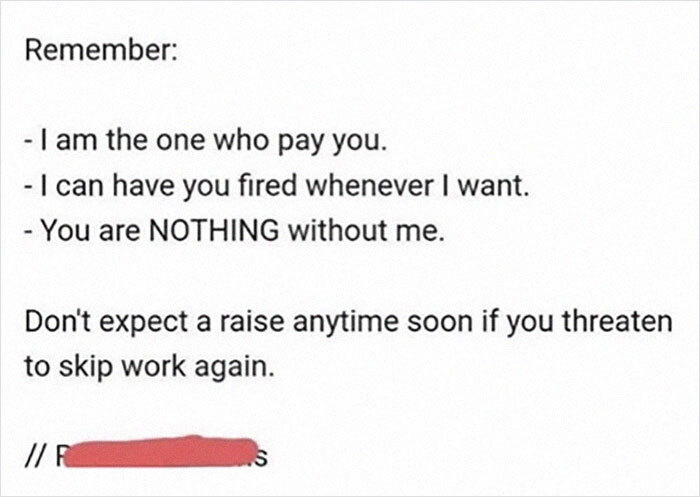 Delusional Boss Threatens To Fire Employees If They Don't Come To Work When Having Covid-19, People Are Roasting Him Hard Delusional Boss Threatens To Fire Employees If They Don't Come To Work When Having Covid-19, People Are Roasting Him Hard