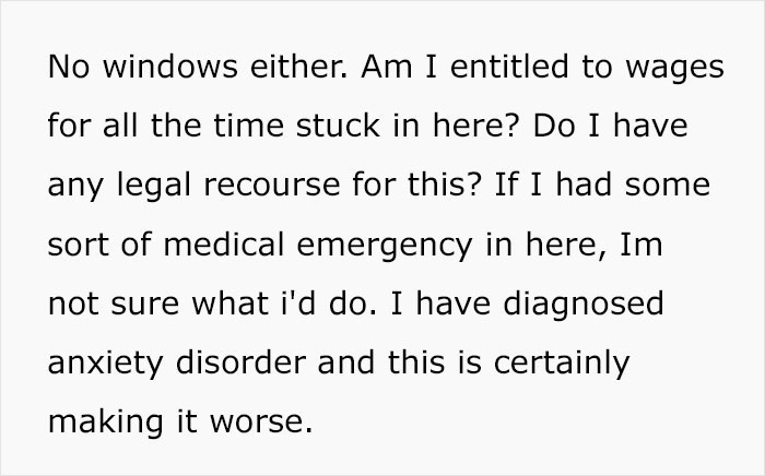 Employee Asks For Legal Advice After Having Restaurant Door Cut To Get Out Of Work After Boss Forbids Them To Call 911 Employee Asks For Legal Advice After Having Restaurant Door Cut To Get Out Of Work After Boss Forbids Them To Call 911