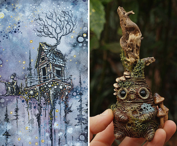 32 Fantastical Illustrations And Miniature Sculptures Created By Me