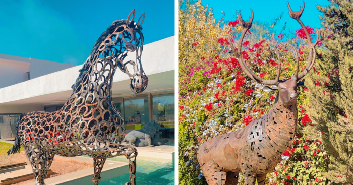 Sculptures By Hassan Laamirat In Recycled Metal, Scrap Metal, Metal Upcycling (5 Pics)