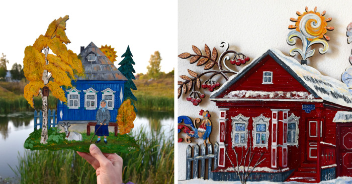 I Made Colorful Wooden Houses (11 Pics)