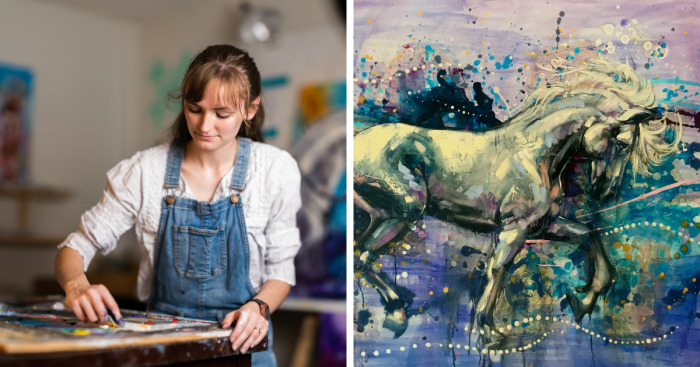 Emerging Artist Chases Her Dreams By Painting Wild Scenes Of Horses