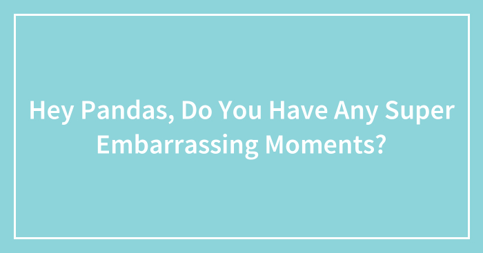 Hey Pandas, Do You Have Any Super Embarrassing Moments?