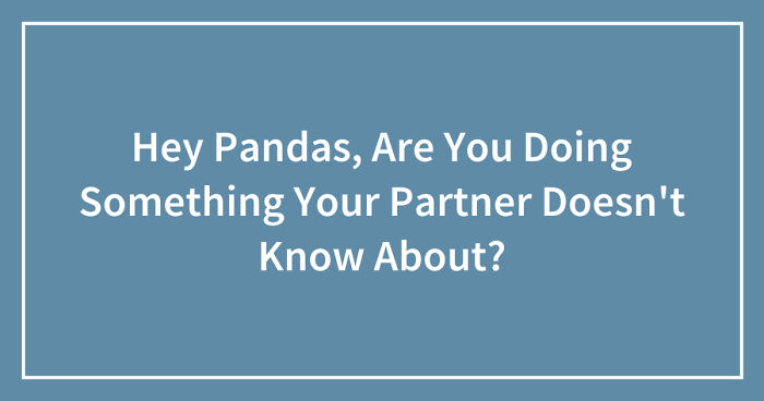 Hey Pandas, Are You Doing Something Your Partner Doesn’t Know About?
