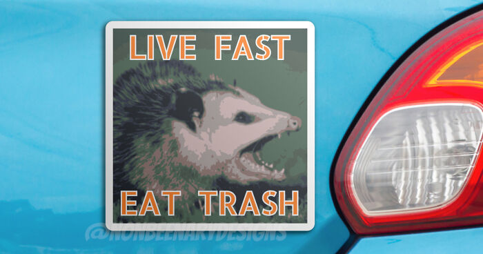 I Made 11 Opossum Drawings And Put Them On Stickers
