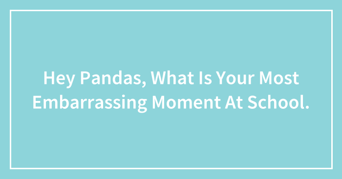 Hey Pandas, What Is Your Most Embarrassing Moment At School.