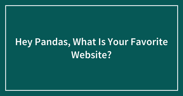 Hey Pandas, What Is Your Favorite Website? (Closed)