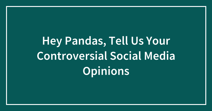 Hey Pandas, Tell Us Your Controversial Social Media Opinions (Closed)
