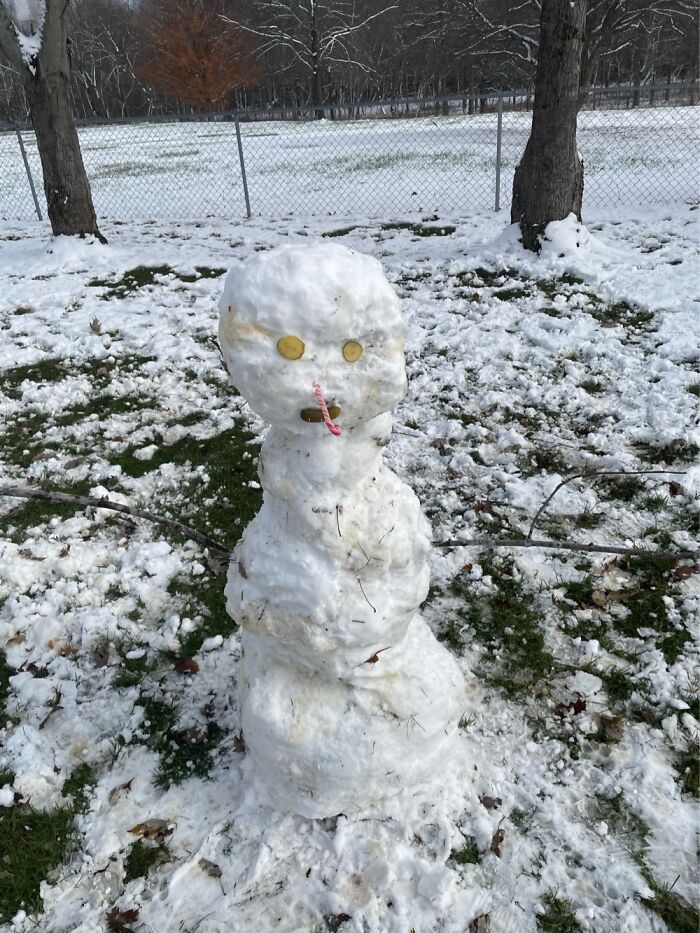 My Snowman From Last Year Complete With Neck