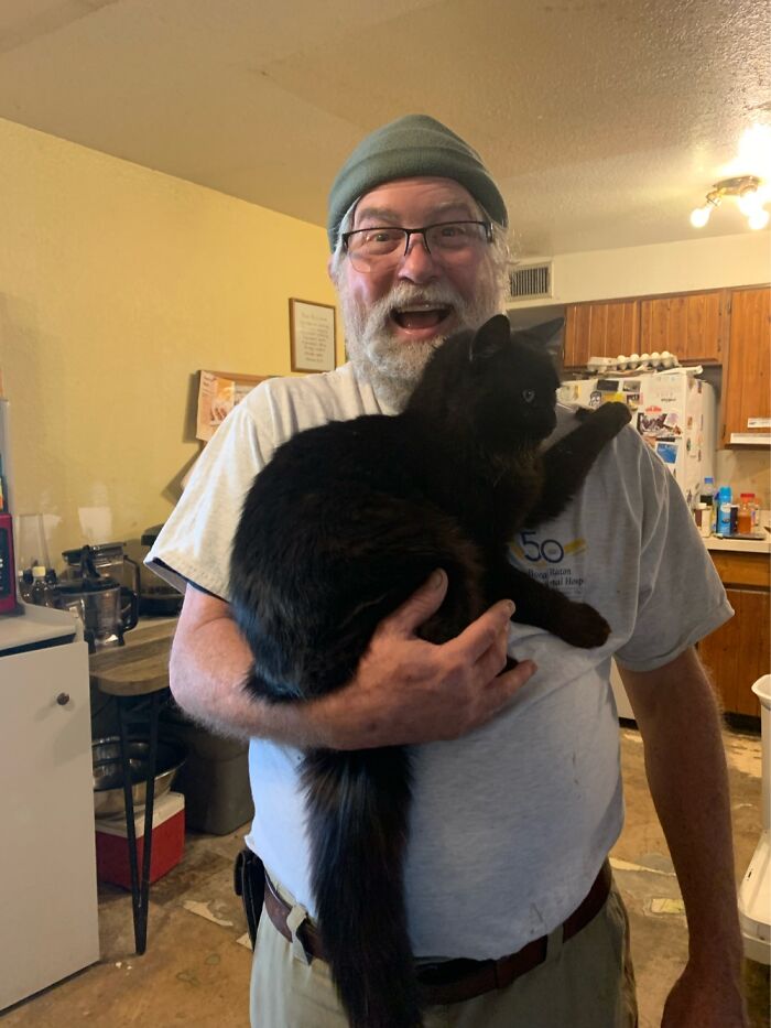 My Husband With Our Kitty Sage