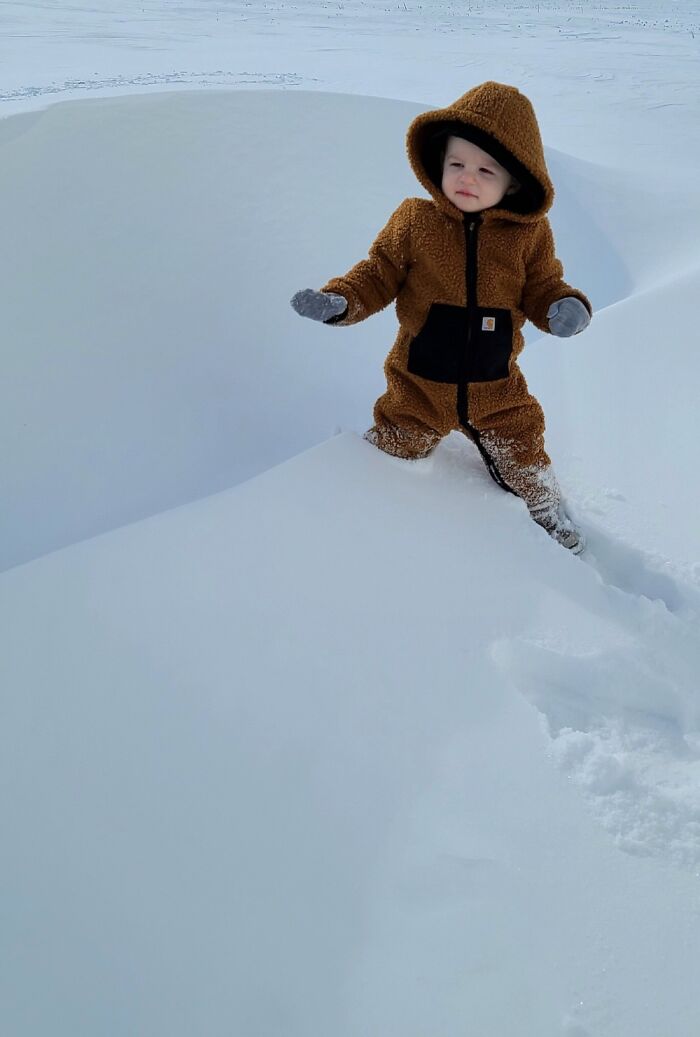 My Grandson In The Snow