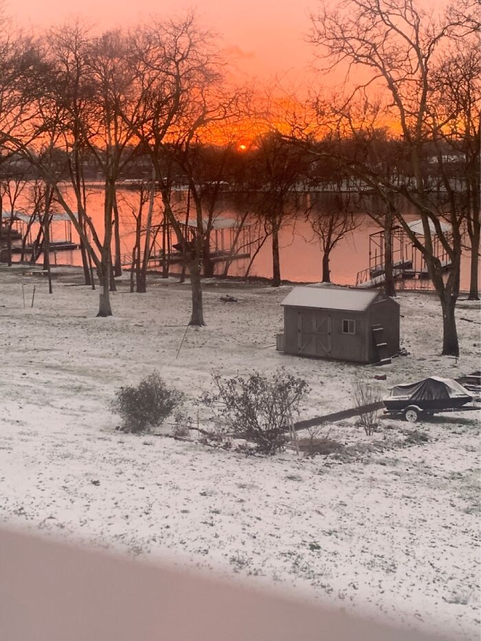 Sunset Is Beautiful And Snow Makes It Even More Gorgeous