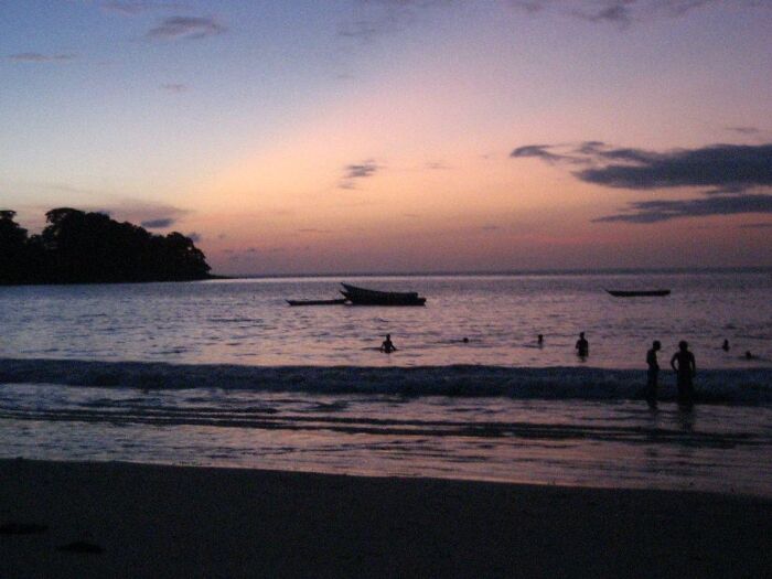 Sierra Leone. The Waters Sparkle When You Swim At Night.