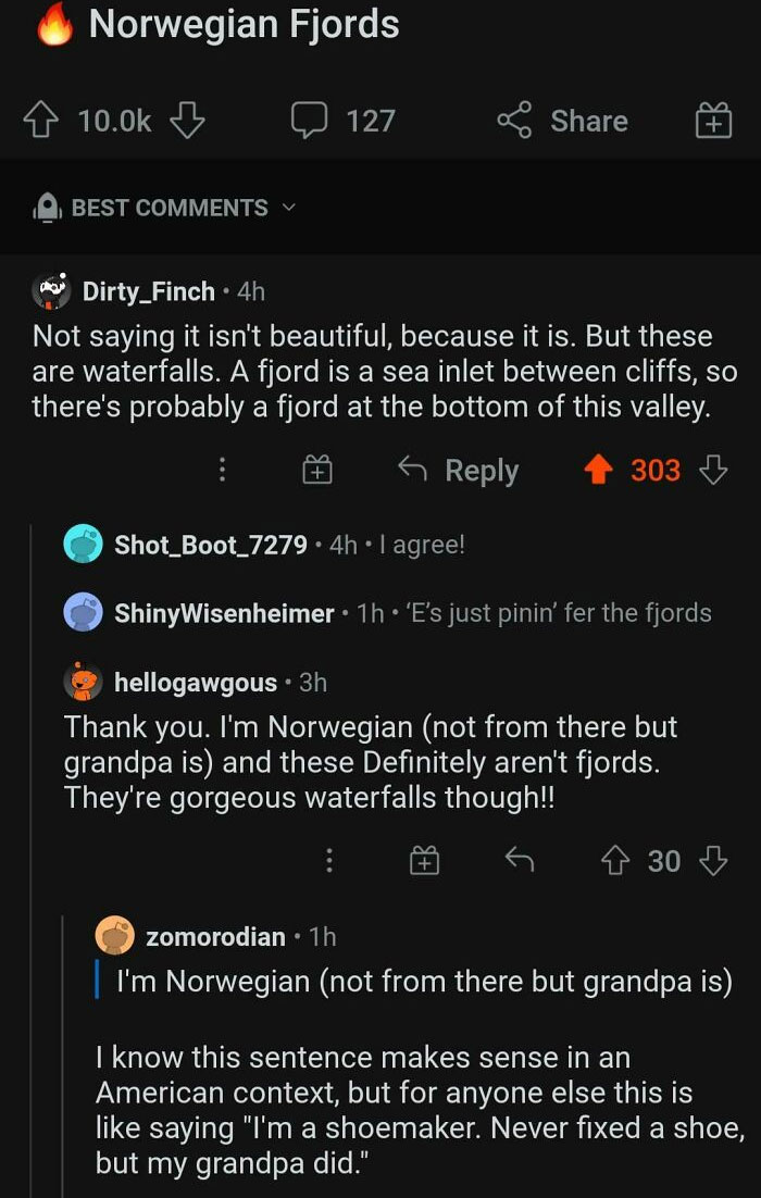 "I'm Norwegian (Not From There But Grandpa Is)