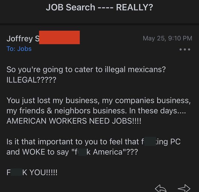 American Reaction To A Job Posting With A Translation To Spanish