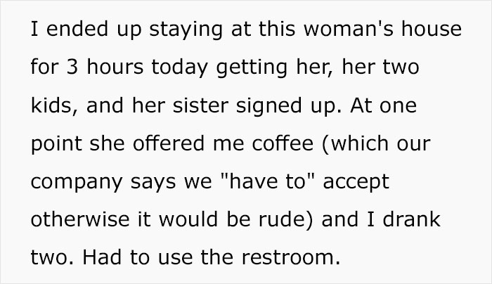 Insurance Agent Gets Fired For Using A Client's Restroom, Takes Revenge By Informing Them About The Situation So They Cancel Their Policy Insurance Agent Gets Fired For Using A Client's Restroom, Takes Revenge By Informing Them About The Situation So They Cancel Their Policy