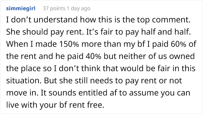 Guy Is Shocked At How Much His Girlfriend Earns, Wants Her To Pay Half Of His Mortgage After Moving In