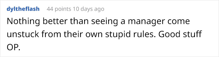 Employee Teaches Manager A Lesson By Maliciously Complying To Her Rule About Clocking Out Only With Permission Employee Teaches Manager A Lesson By Maliciously Complying To Her Rule About Clocking Out Only With Permission