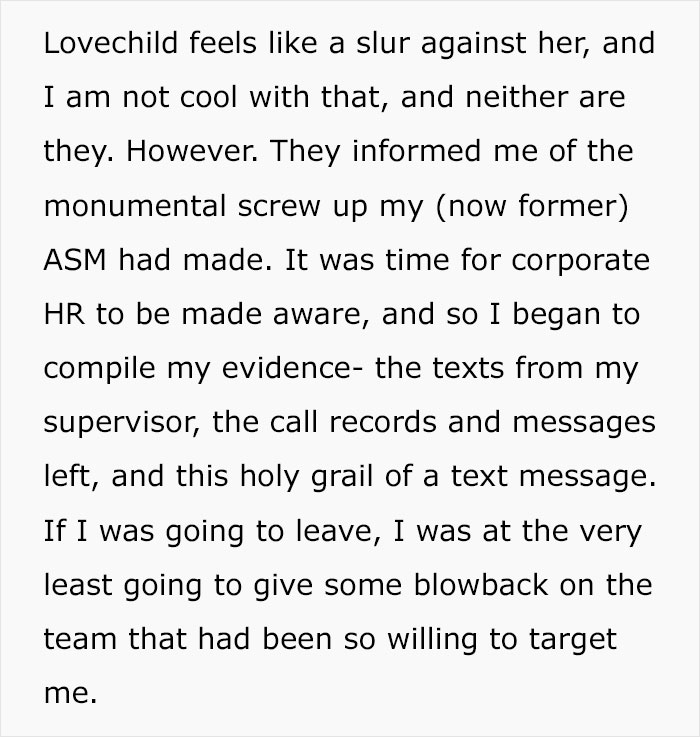 Employee Quits, Gets A Text From Manager Saying "We Will See How Long You Can Take Care Of Your Lovechild Without Us", Drama Ensues Employee Quits, Gets A Text From Manager Saying "We Will See How Long You Can Take Care Of Your Lovechild Without Us", Drama Ensues