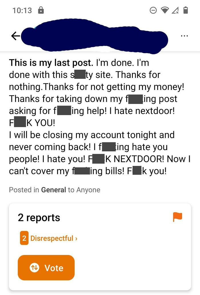 She's Been Asking For Money And Threatening To Kill Herself For Weeks. Please Don't Come Back