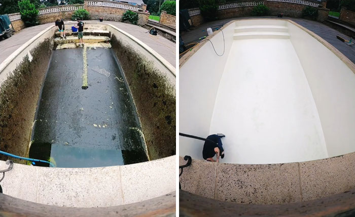 Unusable Pool Transformed Into Looking Like New