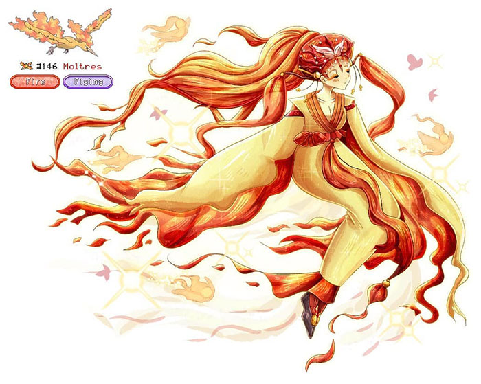 My 21 Reimagined Orange Pokémon As Human-Like Characters