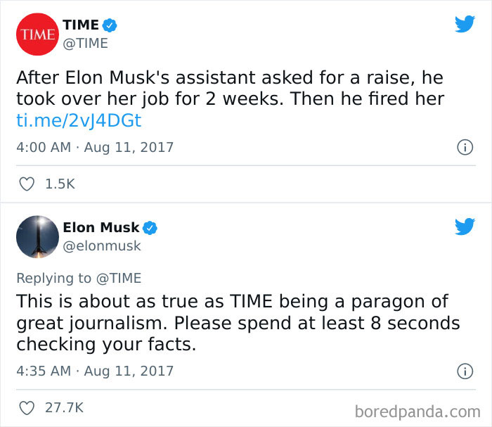 Elon Musk Shuts Down Time Magazine